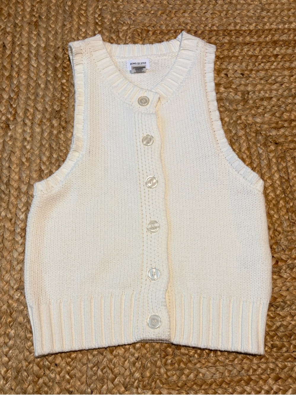 Song of Style by Aimee Song Cream Knit Sweater Vest XS